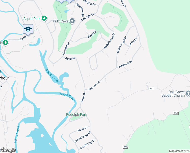 map of restaurants, bars, coffee shops, grocery stores, and more near 204 Sail Cove in Stafford