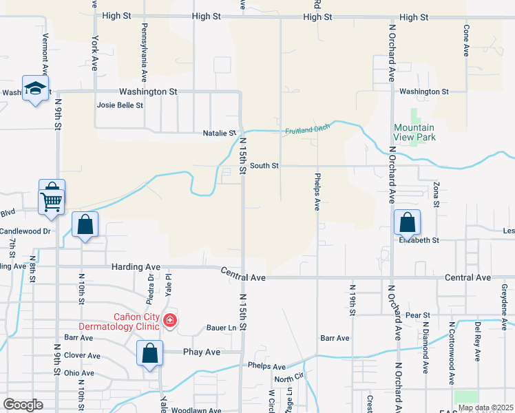map of restaurants, bars, coffee shops, grocery stores, and more near 1532 15th Street in Cañon City
