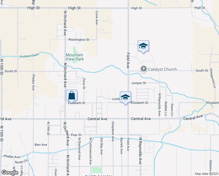 map of restaurants, bars, coffee shops, grocery stores, and more near 844 Heather Place in Cañon City