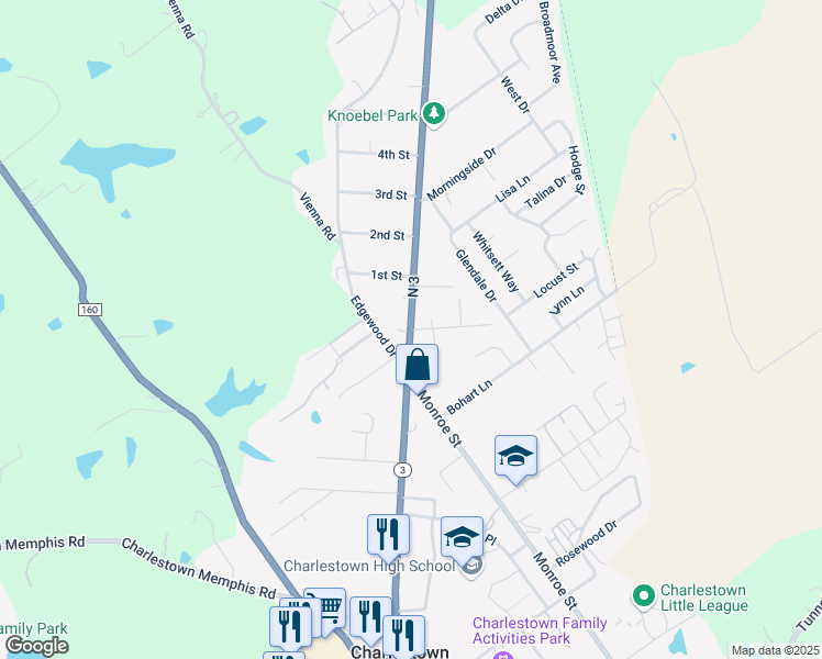 map of restaurants, bars, coffee shops, grocery stores, and more near 101 Locust Street in Charlestown