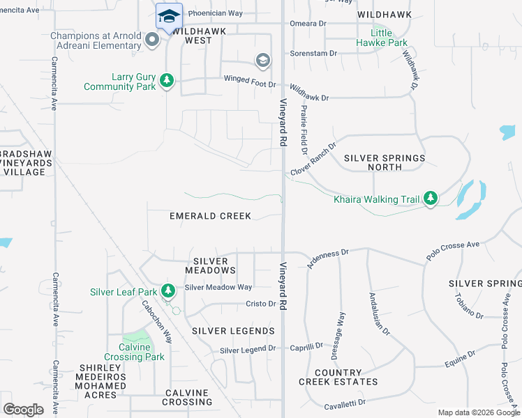 map of restaurants, bars, coffee shops, grocery stores, and more near 10071 Crystal Creek Drive in Sacramento