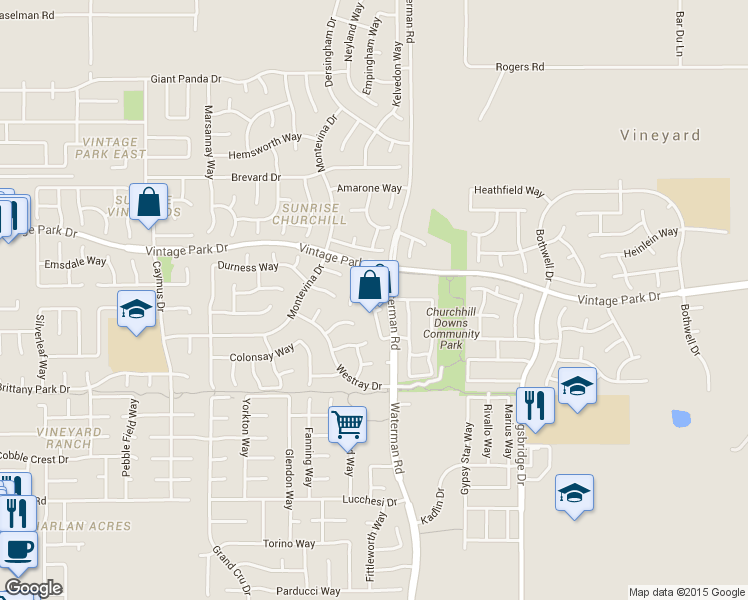 map of restaurants, bars, coffee shops, grocery stores, and more near 9295 Haselmere Court in Sacramento