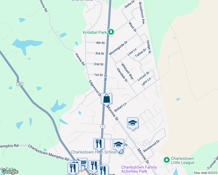 map of restaurants, bars, coffee shops, grocery stores, and more near 101 Locust Street in Charlestown