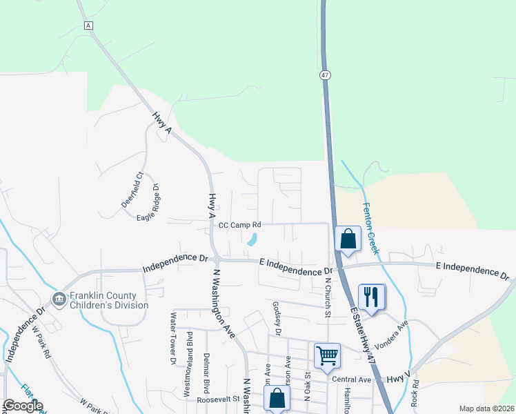 map of restaurants, bars, coffee shops, grocery stores, and more near 14 Kee Drive in Union