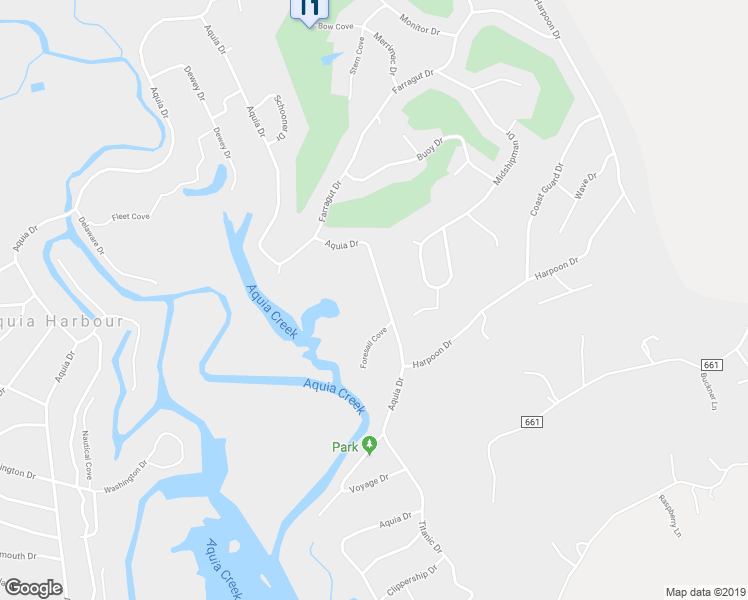 map of restaurants, bars, coffee shops, grocery stores, and more near 2211 Aquia Drive in Stafford