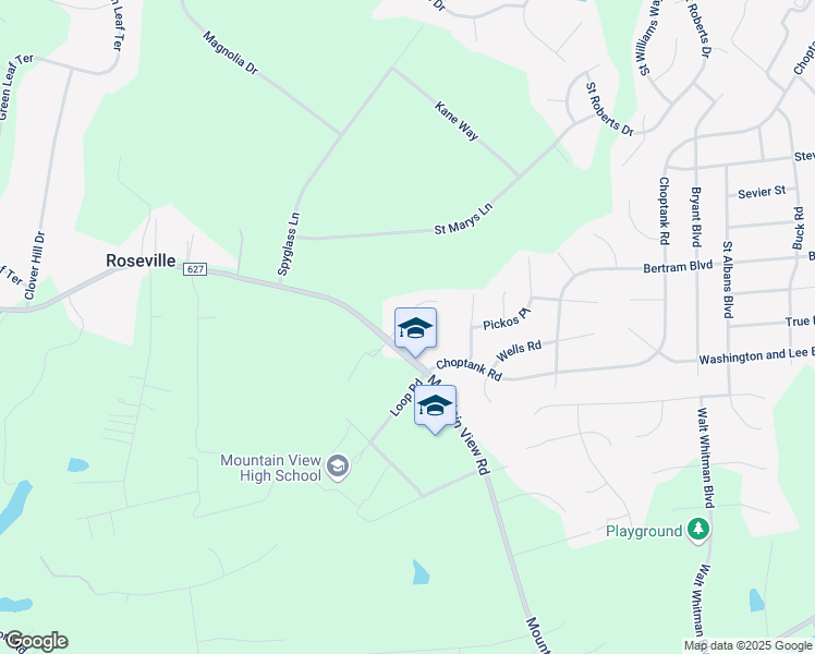 map of restaurants, bars, coffee shops, grocery stores, and more near 12 Pickett Lane in Stafford