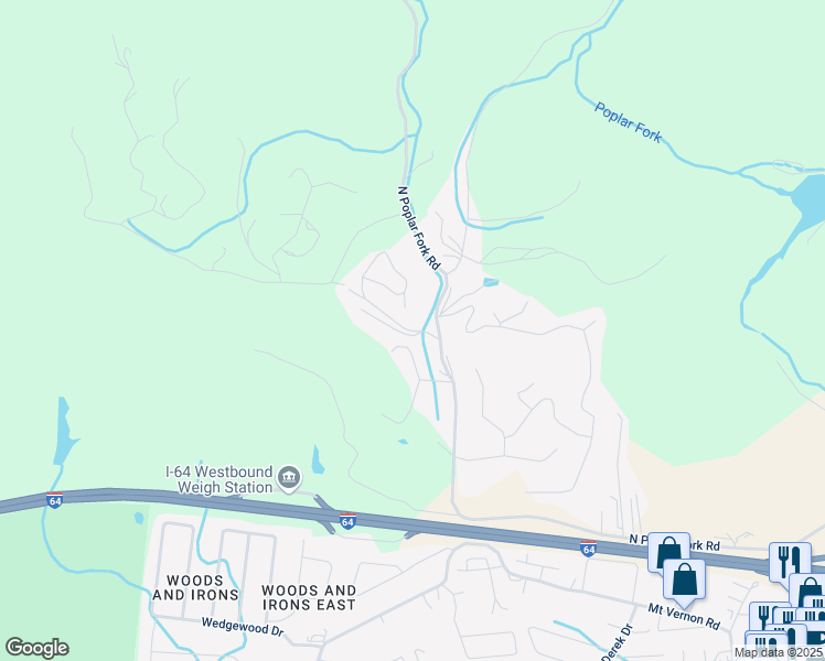 map of restaurants, bars, coffee shops, grocery stores, and more near 32 Poplar Hill in Hurricane