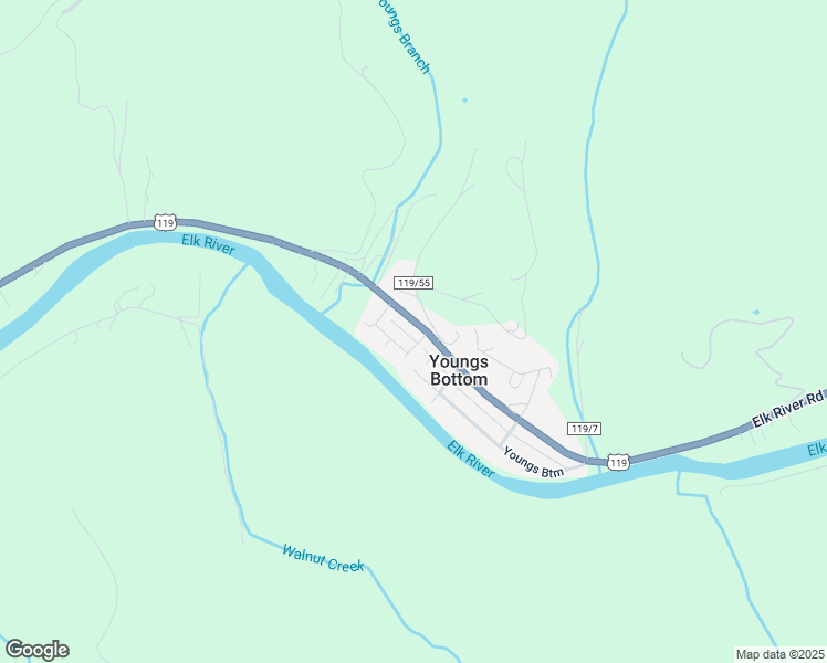 map of restaurants, bars, coffee shops, grocery stores, and more near 74 Robbie Lane in Elkview