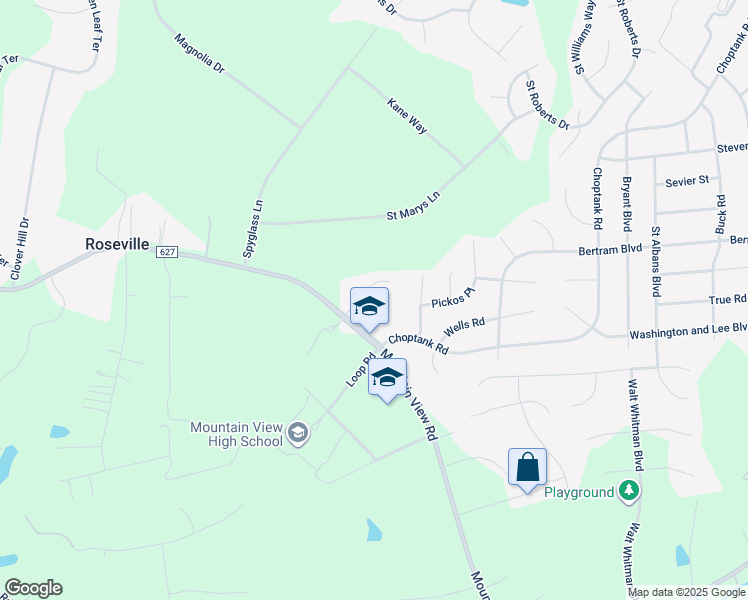map of restaurants, bars, coffee shops, grocery stores, and more near 19 Crawford Lane in Stafford