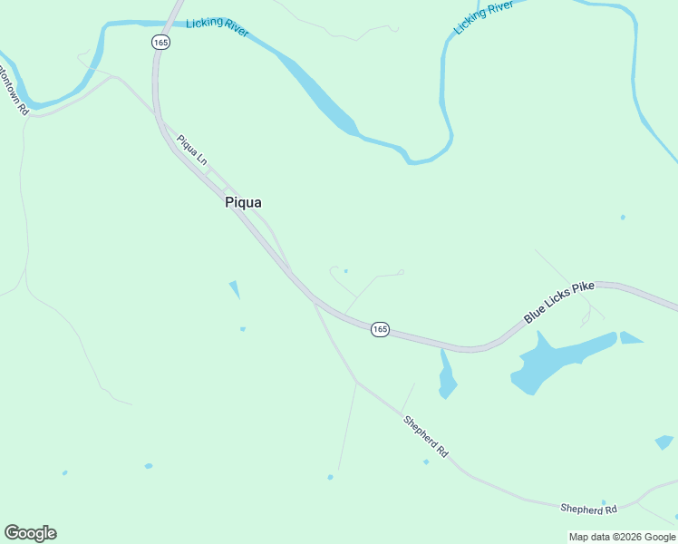 map of restaurants, bars, coffee shops, grocery stores, and more near 5445 Blue Licks Pike in Mount Olivet