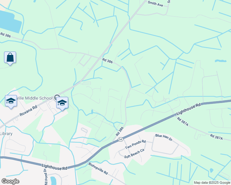 map of restaurants, bars, coffee shops, grocery stores, and more near 38618 Ketch Drive in Selbyville