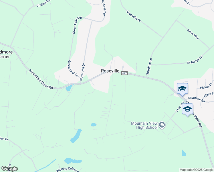 map of restaurants, bars, coffee shops, grocery stores, and more near 7 Rose Hill Farm Drive in Stafford