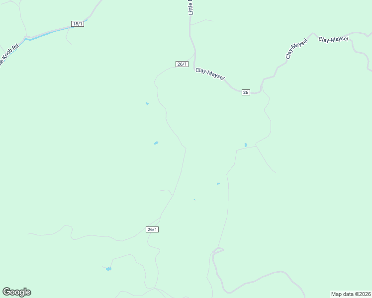 map of restaurants, bars, coffee shops, grocery stores, and more near Little Blue Knob Road in Clay County