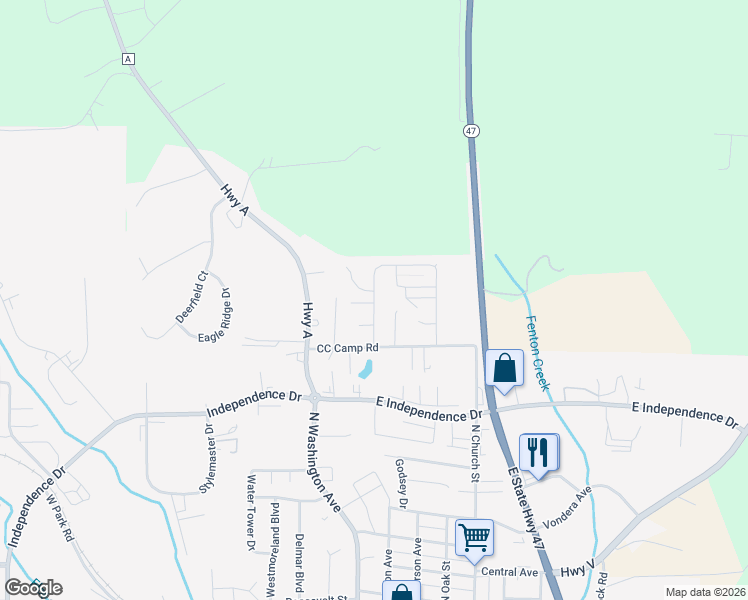 map of restaurants, bars, coffee shops, grocery stores, and more near 75 Kee Drive in Union