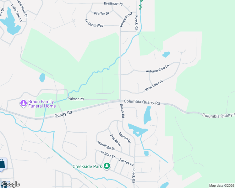map of restaurants, bars, coffee shops, grocery stores, and more near 601 Briar Lake Place in Columbia