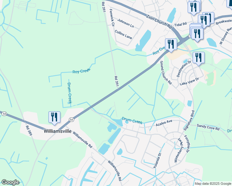 map of restaurants, bars, coffee shops, grocery stores, and more near 35066 Lighthouse Road in Selbyville