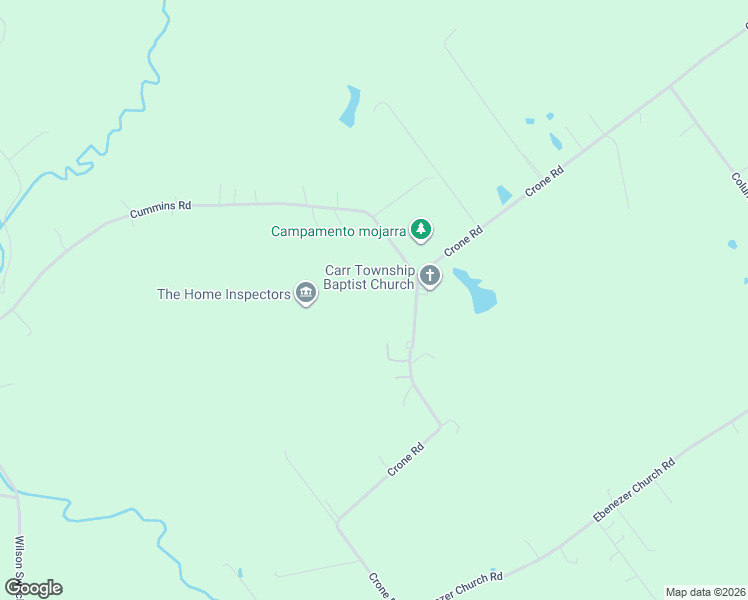 map of restaurants, bars, coffee shops, grocery stores, and more near 2802 Cummins Road in Borden