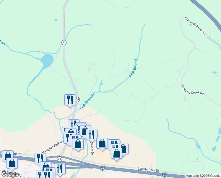 map of restaurants, bars, coffee shops, grocery stores, and more near 12 Stonegate Drive in Hurricane