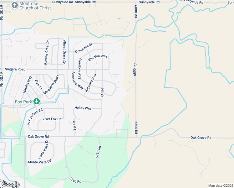 map of restaurants, bars, coffee shops, grocery stores, and more near 2001 Constitution Loop in Montrose