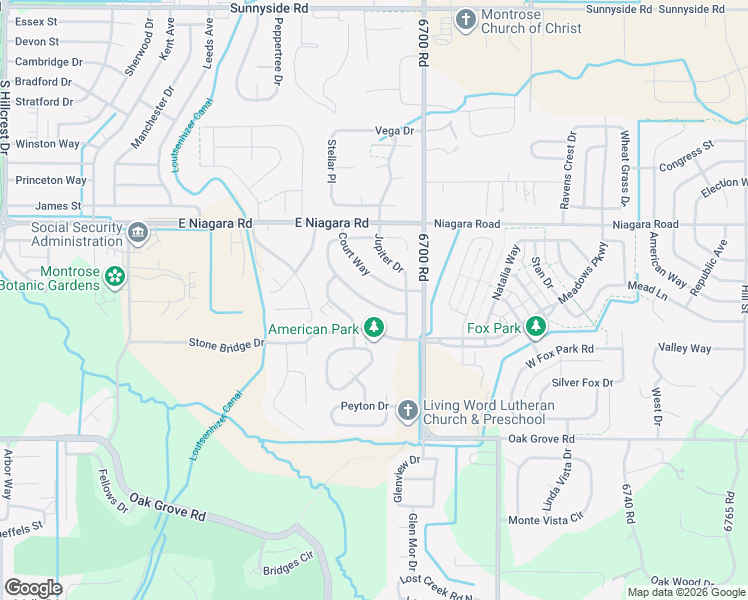 map of restaurants, bars, coffee shops, grocery stores, and more near 1939 Quray Drive in Montrose
