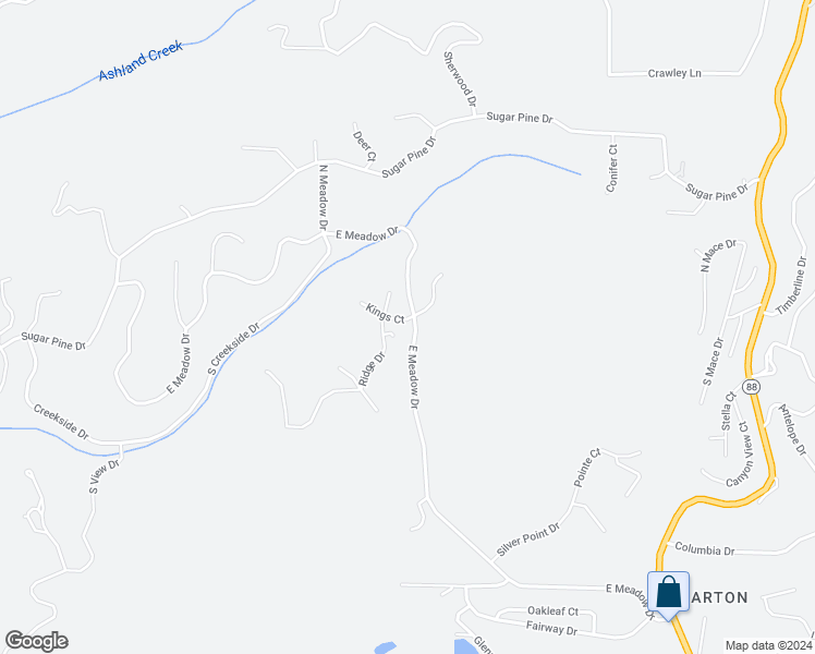 map of restaurants, bars, coffee shops, grocery stores, and more near 26046 Kings Court in Pioneer