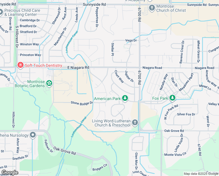 map of restaurants, bars, coffee shops, grocery stores, and more near 1925 White House Drive in Montrose