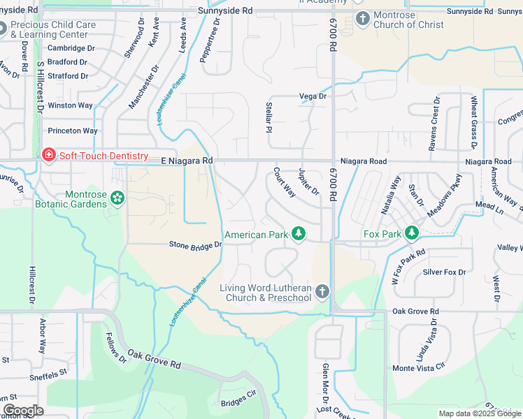 map of restaurants, bars, coffee shops, grocery stores, and more near 1925 White House Drive in Montrose