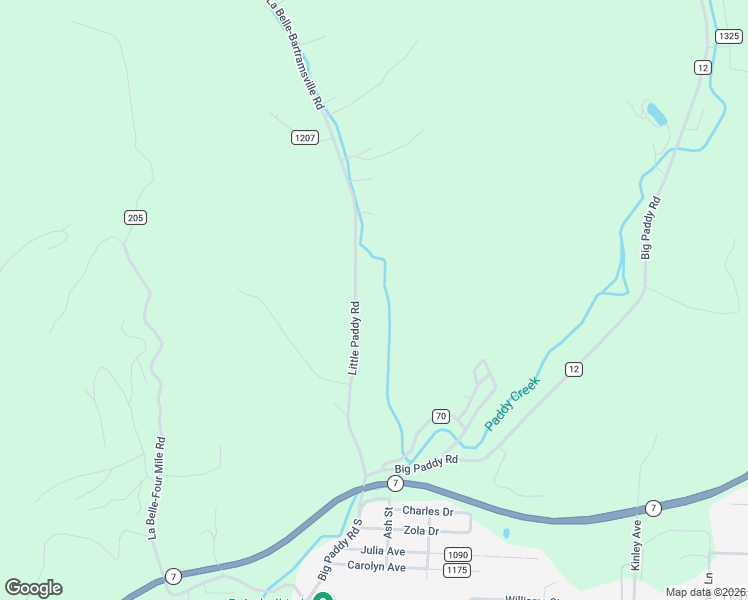 map of restaurants, bars, coffee shops, grocery stores, and more near 784 County Road 70 in Proctorville