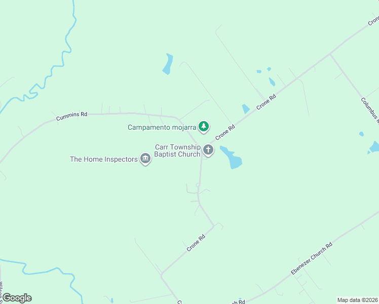 map of restaurants, bars, coffee shops, grocery stores, and more near 2802 Cummins Road in Borden