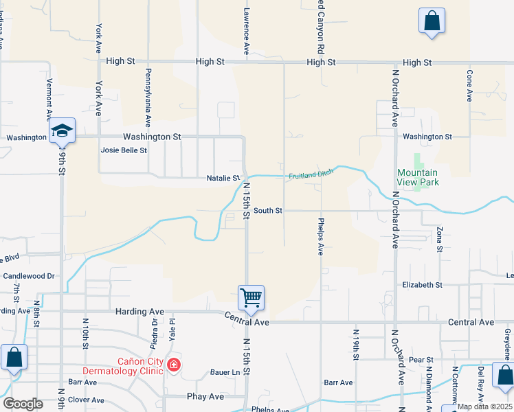 map of restaurants, bars, coffee shops, grocery stores, and more near in Fremont County