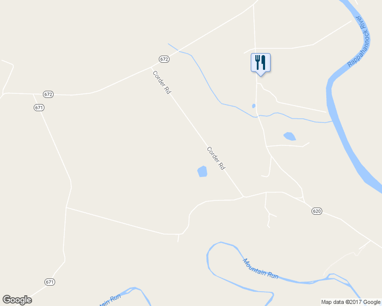 map of restaurants, bars, coffee shops, grocery stores, and more near 17182 Corder Road in Elkwood