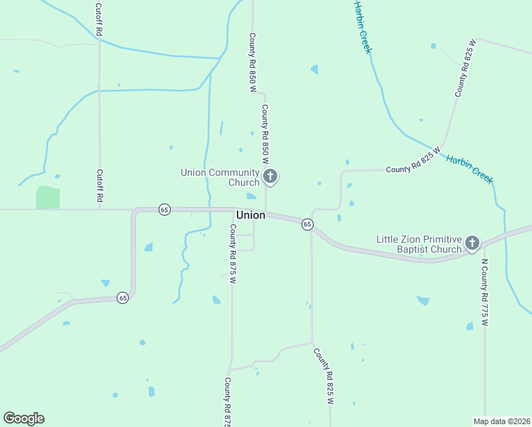 map of restaurants, bars, coffee shops, grocery stores, and more near 2901 North County Road 850 West in Hazleton