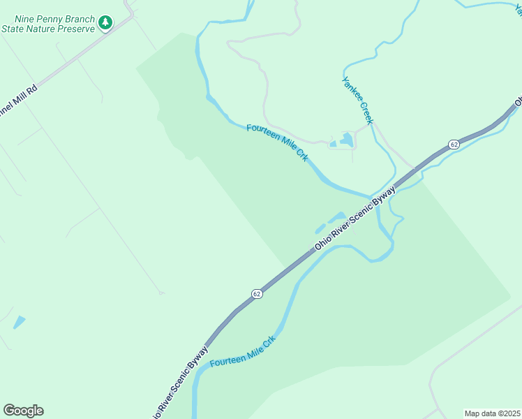 map of restaurants, bars, coffee shops, grocery stores, and more near 14309 Indiana 62 in Charlestown