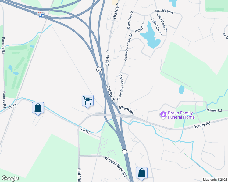 map of restaurants, bars, coffee shops, grocery stores, and more near 2401 Columbia Lakes Drive in Columbia