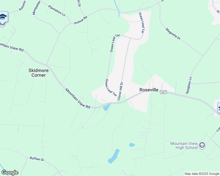 map of restaurants, bars, coffee shops, grocery stores, and more near 62 Green Leaf Terrace in Stafford