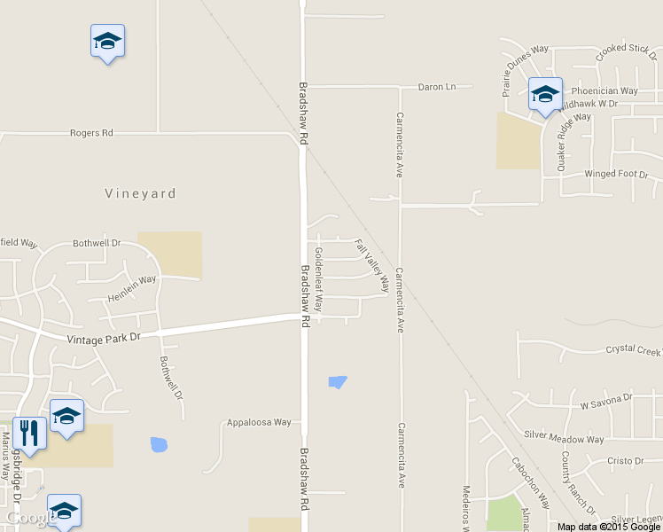 map of restaurants, bars, coffee shops, grocery stores, and more near 9708 Splender Way in Sacramento