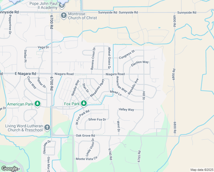 map of restaurants, bars, coffee shops, grocery stores, and more near 1842 Estates Drive in Montrose