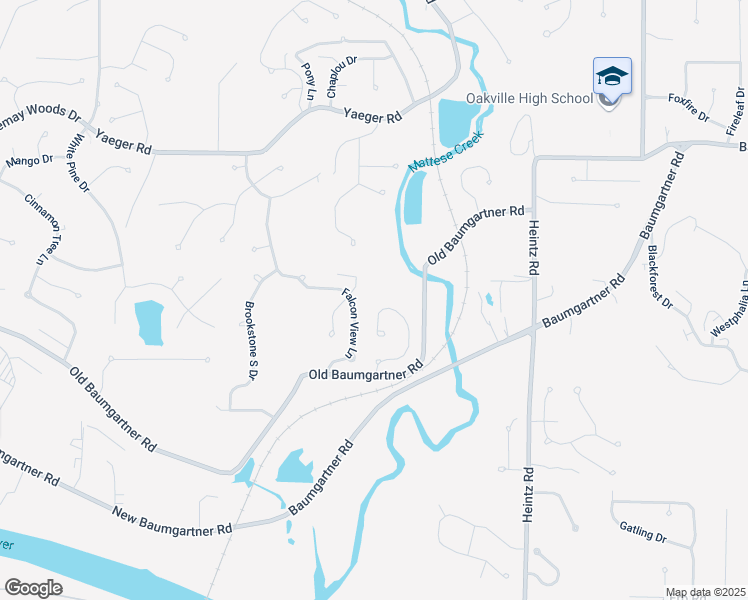 map of restaurants, bars, coffee shops, grocery stores, and more near 5793 Birchmont Place Drive in St. Louis