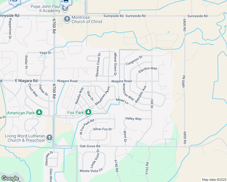 map of restaurants, bars, coffee shops, grocery stores, and more near 1842 Estates Drive in Montrose