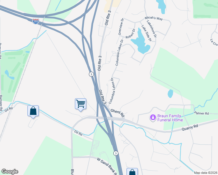 map of restaurants, bars, coffee shops, grocery stores, and more near 2502 Columbia Lakes Drive in Columbia