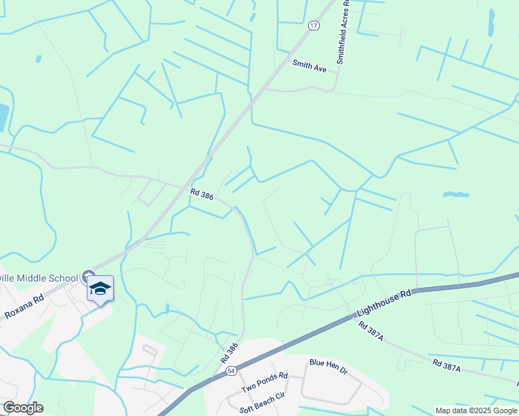 map of restaurants, bars, coffee shops, grocery stores, and more near 9275 Greenway Trl in Selbyville