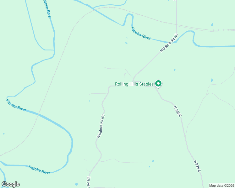 map of restaurants, bars, coffee shops, grocery stores, and more near 5834 North Dubois Road Northeast in Dubois