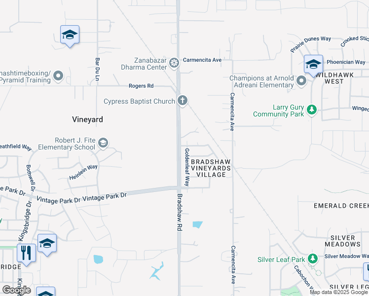 map of restaurants, bars, coffee shops, grocery stores, and more near 8000 Goldenleaf Way in Sacramento