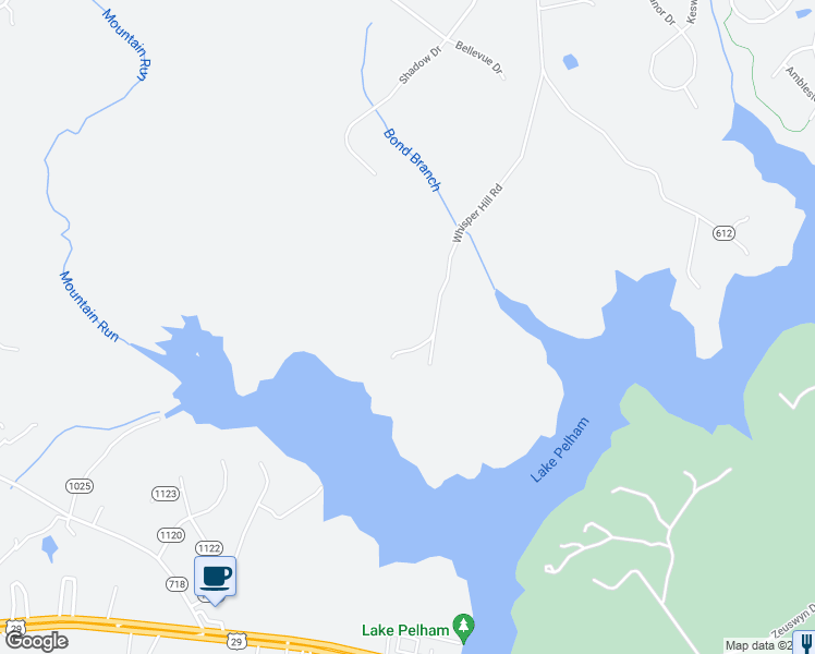 map of restaurants, bars, coffee shops, grocery stores, and more near 17235 Whisper Hill Road in Culpeper