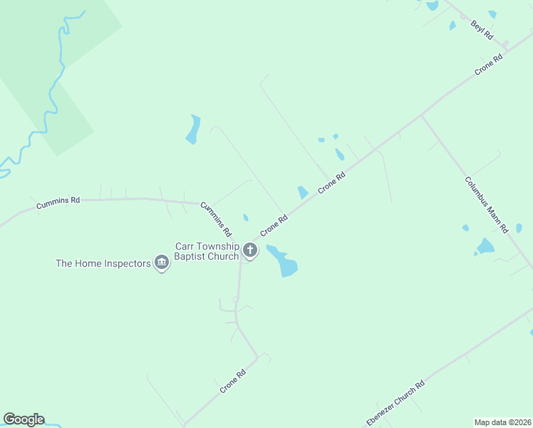 map of restaurants, bars, coffee shops, grocery stores, and more near 2637-2807 Crone Road in Borden