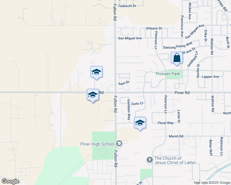 map of restaurants, bars, coffee shops, grocery stores, and more near Fulton Rd & Piner Rd in Santa Rosa