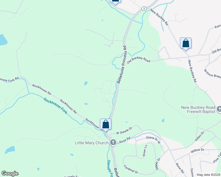 map of restaurants, bars, coffee shops, grocery stores, and more near West Rosemont Drive in Boyd County