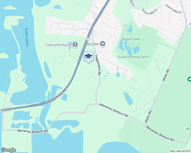 map of restaurants, bars, coffee shops, grocery stores, and more near 6413 Hagemann Pointe Court in St. Louis
