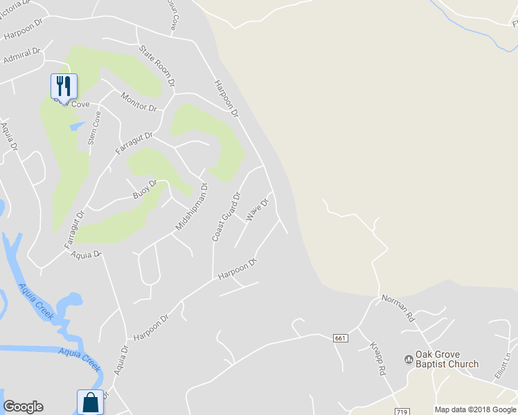 map of restaurants, bars, coffee shops, grocery stores, and more near 2003 Wave Drive in Stafford