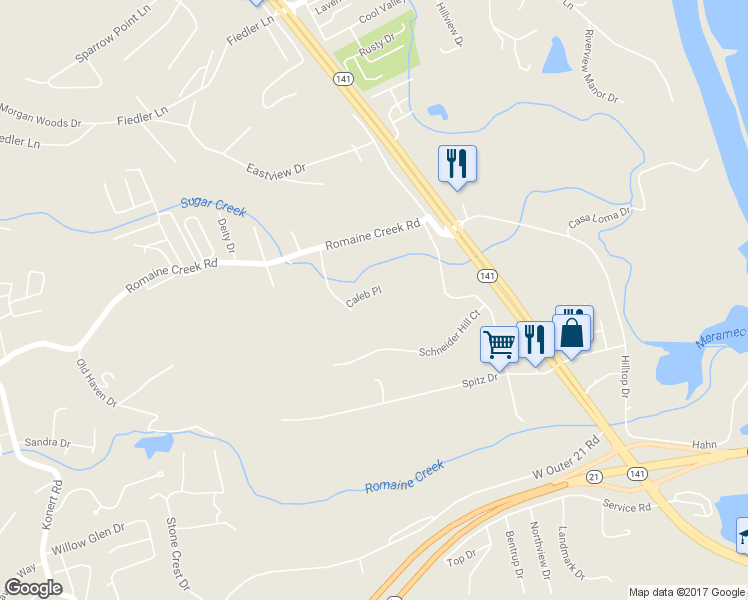 map of restaurants, bars, coffee shops, grocery stores, and more near 432 Caleb Place in Fenton